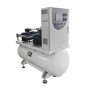Lubricated rotary vane medical vacuum system