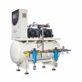 Lubricated rotary vane medical vacuum system