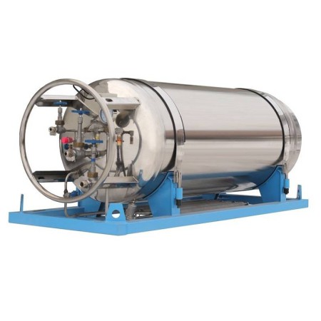 Horizontal cryogenic cylinder